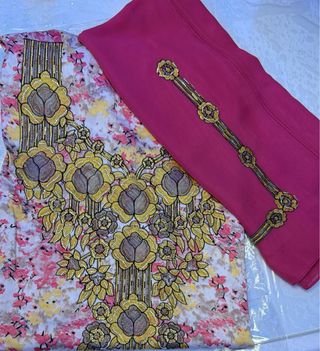 Tela para vestido árabe bordada