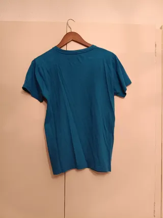 Camiseta azul InSide con estampado calavera