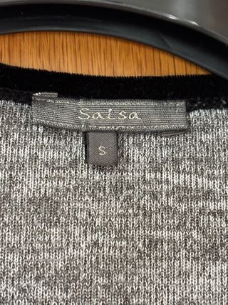 Camiseta Salsa Gris Manga Larga