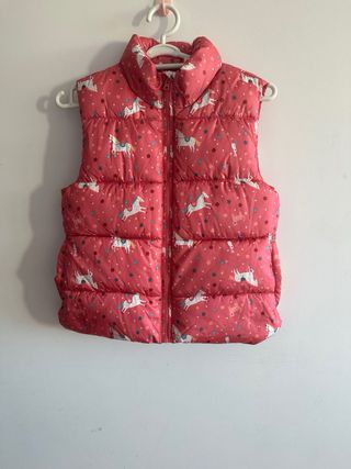 Chaleco acolchado unicornios