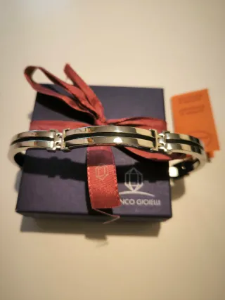 Bracciale Uomo acciaio Morgana Collection Argento