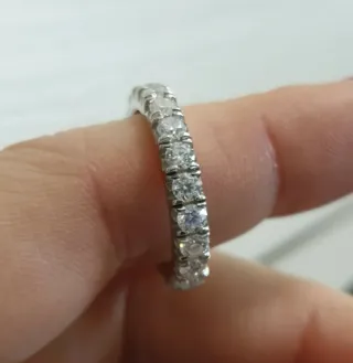 Anillo Infinito Moissanitas Plata