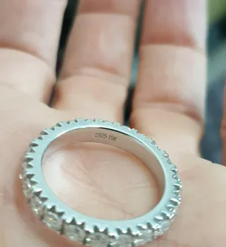 Anillo Infinito Moissanitas Plata