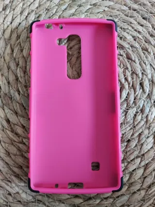 Funda LG K7 Rosa y Negra con Soporte