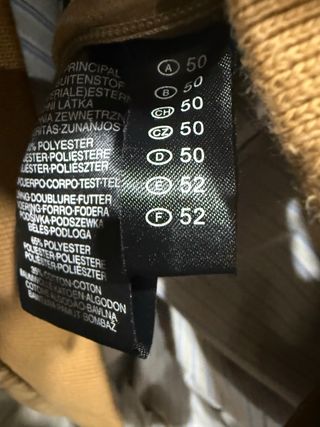 Cazadora hombre beige talla 52