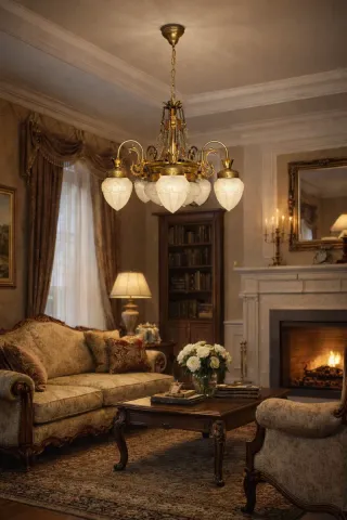 Lámpara art nouveau vintage