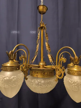 Lámpara art nouveau vintage