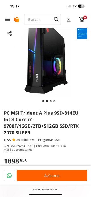 MSI Trident RTX 2070 Super Gaming PC