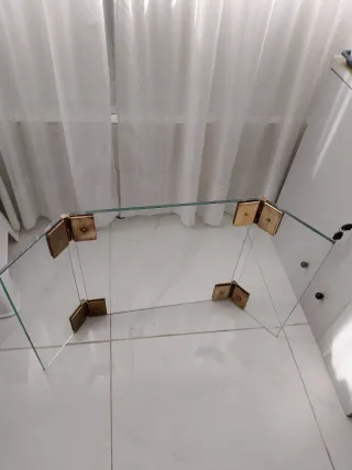 Mampara de cristal para chimenea