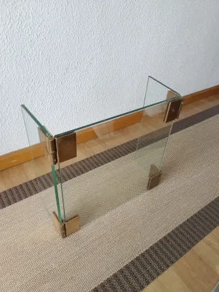 Mampara de cristal para chimenea