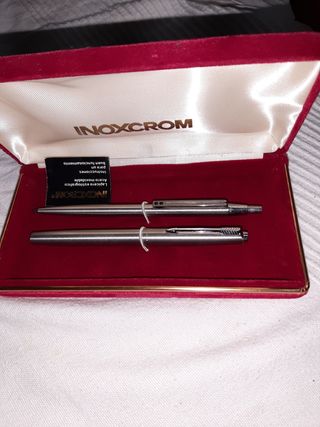 Bolígrafos Inoxcron con estuche