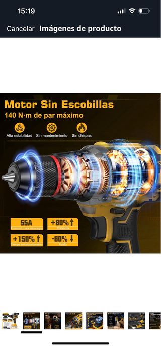 Taladro Percutor GOYWATO 21V Brushless