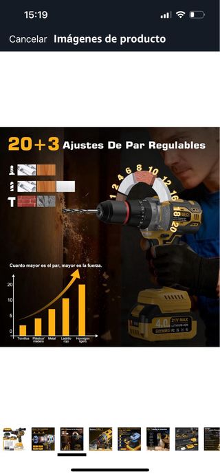 Taladro Percutor GOYWATO 21V Brushless