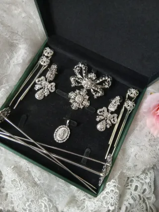 Aderezo fallera plata a estrenar