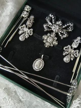 Aderezo fallera plata a estrenar