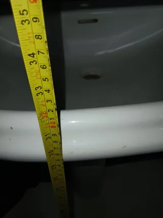 Lavabo de porcelana blanco