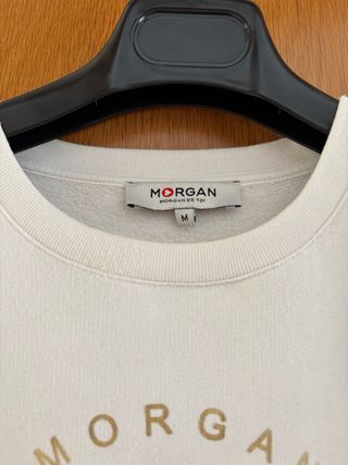 Jersey Morgan Blanco con Estampado Dorado