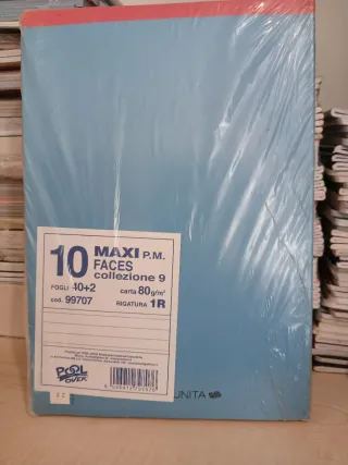 10 Quaderni con copertine tinta unita a righe