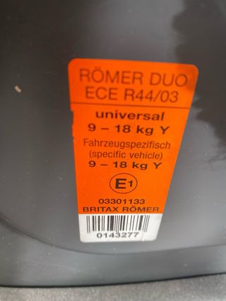 Silla Coche Römer Duo Isofix Azul Marino