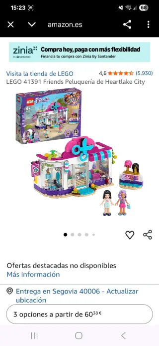 Lego Friends peluquería de heartlake ref:41391