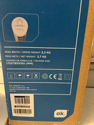 Ventilador de Torre OK.