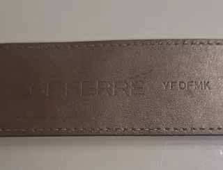 Cintura GF Ferre Pelle Martellata Marrone Nuova