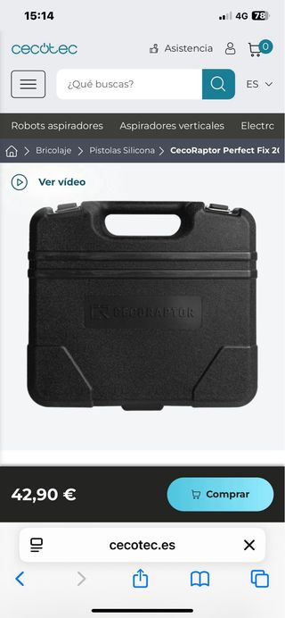 Pistola Silicona caliente Batería Cecotec 2 unidad