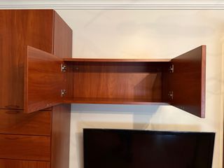 Mueble de salón completo madera y cristal (Sin TV)