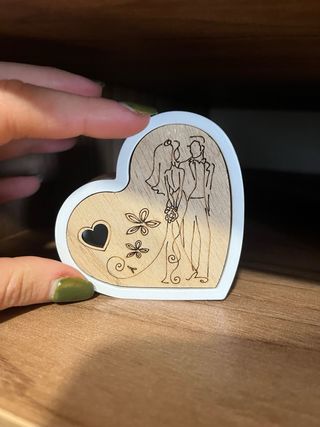 Bomboniera Matrimonio Cuore Legno