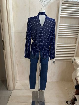 Completo donna blu e bianco