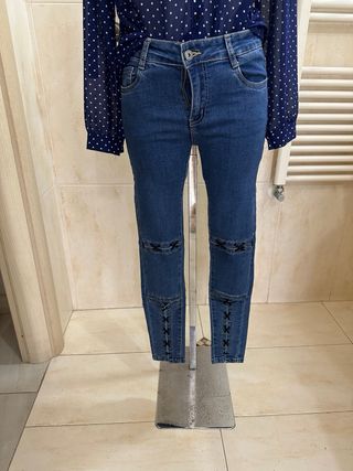 Completo donna blu e bianco