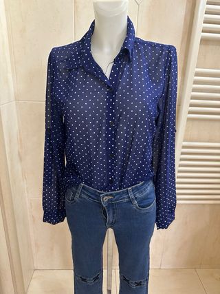 Completo donna blu e bianco