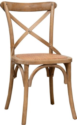 2 Sillas Crossback Madera y Ratán