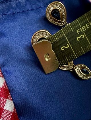 Pendientes vintage dorados piedras azules