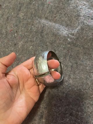 Esclava bañada plata martillada