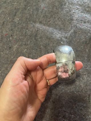 Esclava bañada plata martillada