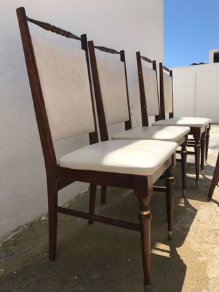 Juego de 6 sillas de comedor de madera