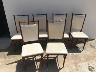 Juego de 6 sillas de comedor de madera