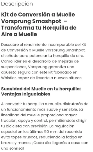 Muelle Horquilla Ohlins RXF38 M2 Vorsprung