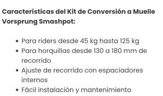 Muelle Horquilla Ohlins RXF38 M2 Vorsprung