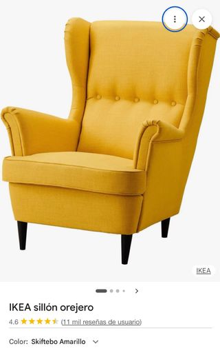 Sillón orejero IKEA amarillo