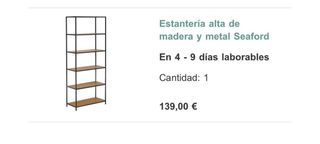 Estantería Industrial Metal y Madera