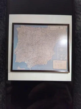 Mapa Antiguo España y Portugal Banco Bilbao