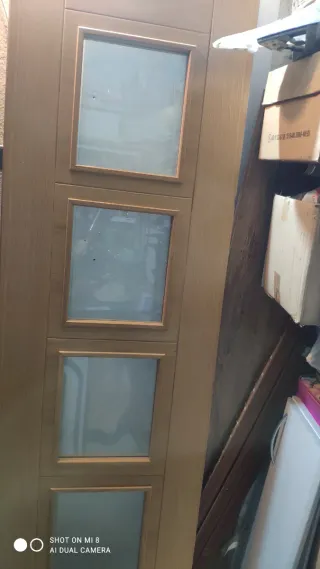 Puerta Roble Acristalada