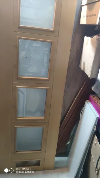 Puerta Roble Acristalada