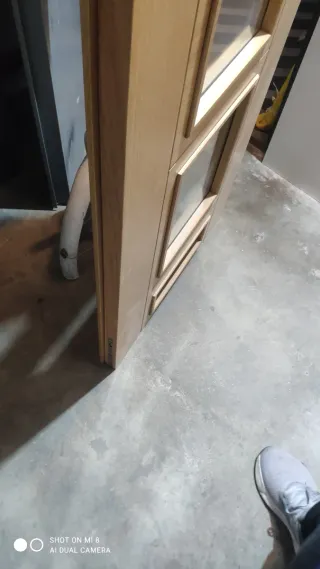 Puerta Roble Acristalada