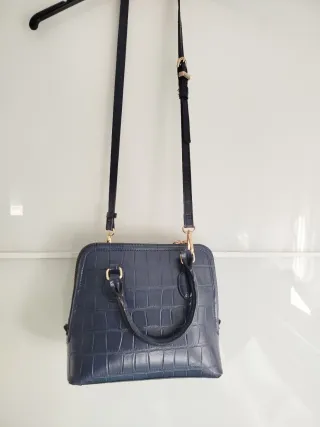 Bolso Zara Azul Cadena Dorada + regalo bolso rosa