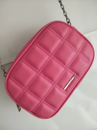Bolso Zara Azul Cadena Dorada + regalo bolso rosa