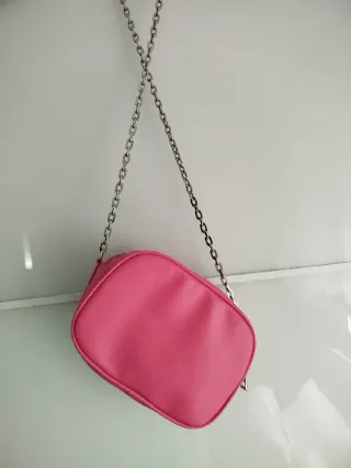 Bolso Zara Azul Cadena Dorada + regalo bolso rosa