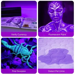 Mini Torcia lampada LED UV USB tattica pesca